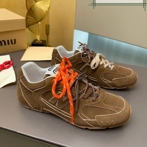 ✅NWB Authentic New Balance X Miu Miu 530 Suede Brown Sneakers - Picture 1 of 10